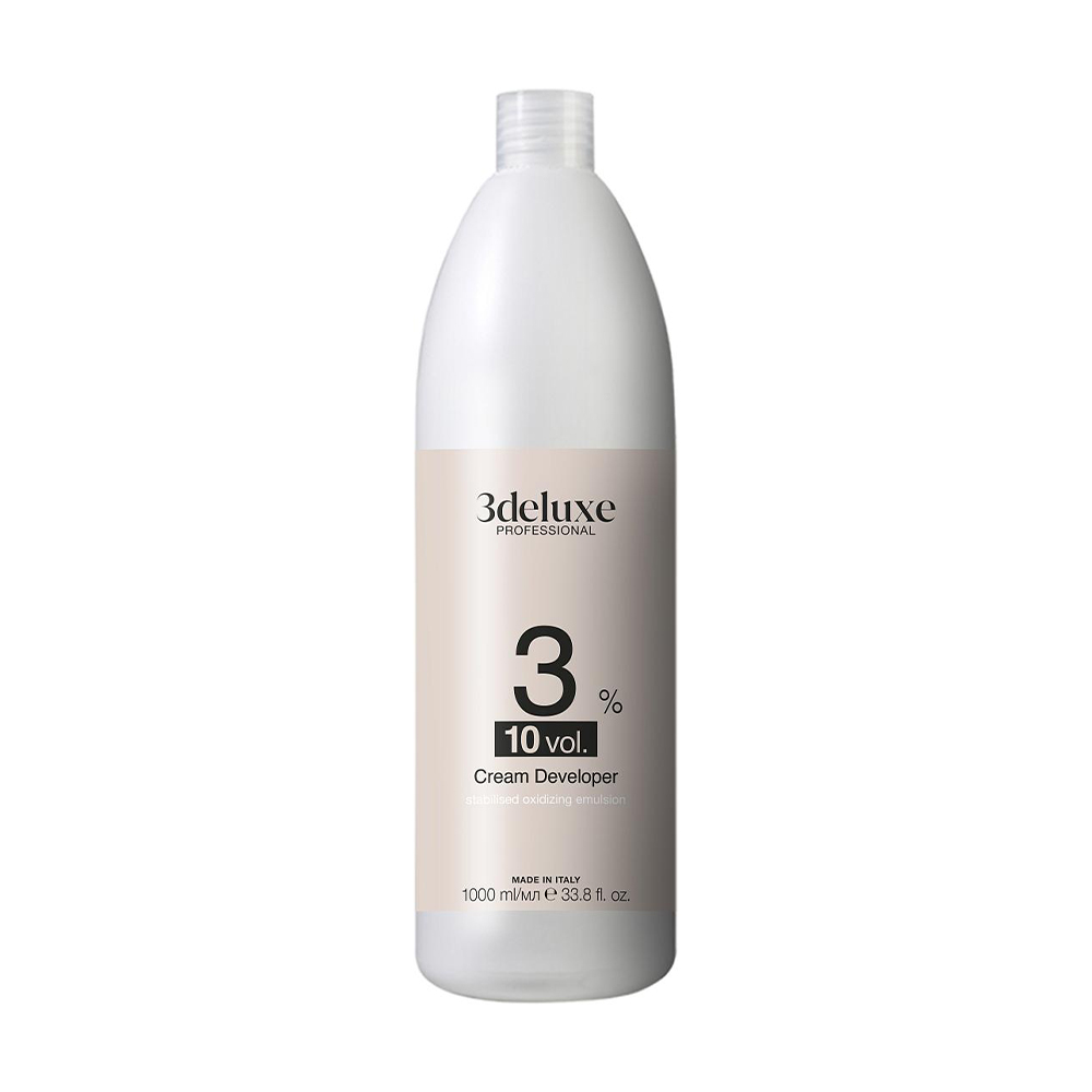 Окислювач для фарбування волосся 3DeLuXe Professional Cream Developer 3% (10 Vol), 1 л